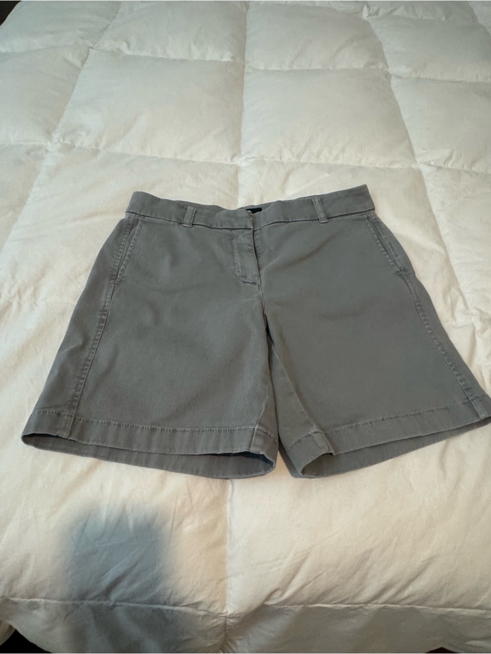J. Crew Gray Tailored Cotton Bermuda Shorts